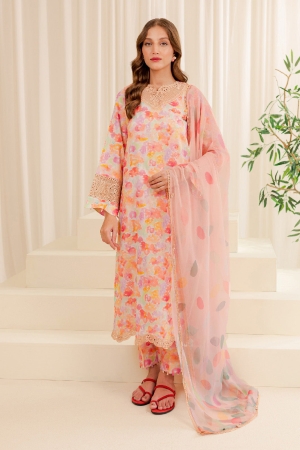 Farasha Embroidered Essentials Suits Unstitched 3 Piece - FPE-02 ETHNIC DEW - Exclusive Collection