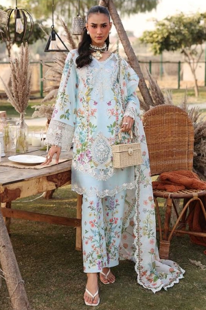 Sardinia Unstitched Embroidered Lawn 3 Piece Suit SRD26ULF D-4 WILD BLOOM - Festive Collection