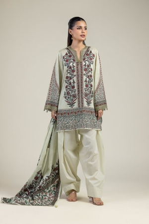 Khaadi Emrboidered Lawn Suits Unstitched 3 Pc - K-A22-26-216FB1-E - Summer Collection