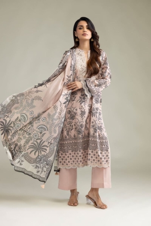 Khaadi Emrboidered Lawn Suits Unstitched 3 Pc - K-A22-26-219FB1 - Summer Collection