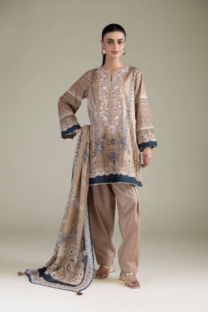Khaadi Emrboidered Lawn Suits Unstitched 3 Pc - K-A22-26-219FF2 - Summer Collection