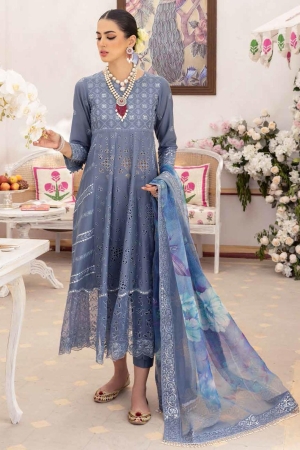 Chandni By Nureh Embroidered Lawn Suits Unstitched 3 Piece NU22C NF-39 - Eid Collection