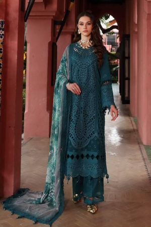 Bazar by Nureh Embroidered Lawn Suit Unstitched 4 Piece NU25BS NE-107 - Summer Collection