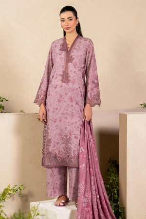 Iznik Embroidered Lawn Suit Unstitched 3 Piece IZ25FE EFL-04 - Summer Collection