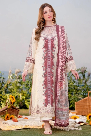 Shezlin by Aabyaan Embroidered Lawn Suits Unstitched 3 Piece ABY25SCR AR-06 Asena - Ramadan Collection