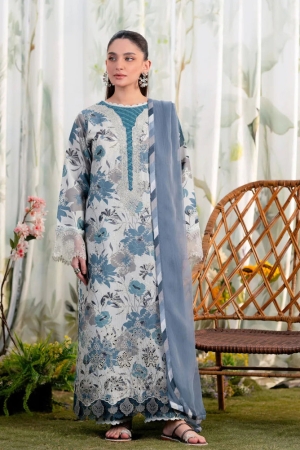 Shezlin by Aabyaan Embroidered Lawn Suits Unstitched 3 Piece ABY25SCR AR-14 Arzu - Ramadan Collection