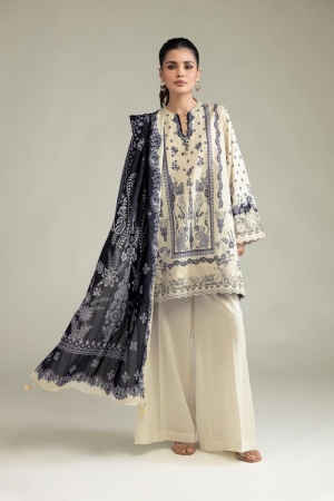 Khaadi Emrboidered Lawn Suits Unstitched 3 Pc - K-T-A22-26-219FJ1 - Summer Collection